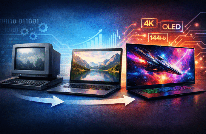 كل ما يتعلق بشاشات اللابتوب – من البداية حتى اليوم