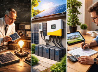 كل ما يخص أنظمة الطاقة الشمسية: الألواح، الإنفرتر، البطاريات، وأنظمة الحماية